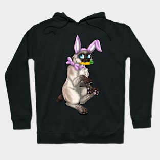 Bobtail BunnyCat: Seal Lynx Point (Pink) Hoodie